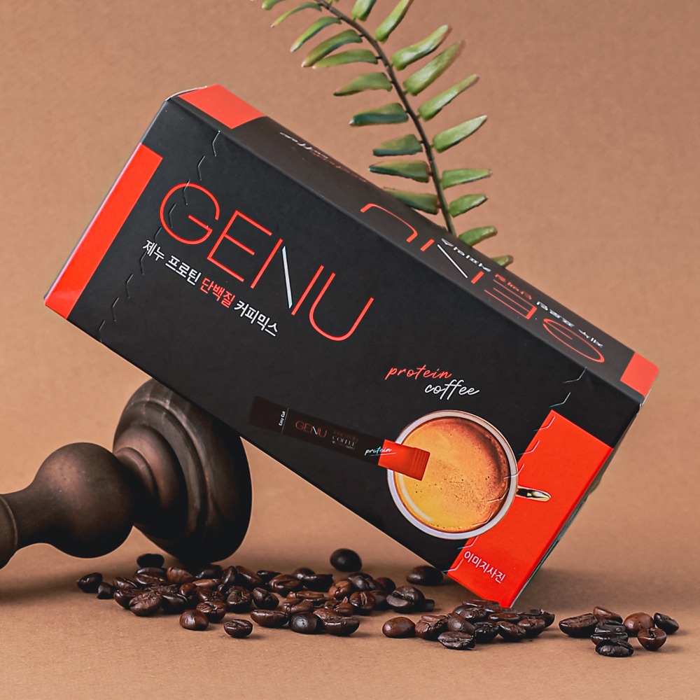 [GENU] 제누 스테비아 프로틴 단백질 커피믹스 9.8g x 20개입 / 제로슈가 저당 식물성 건강한 커피